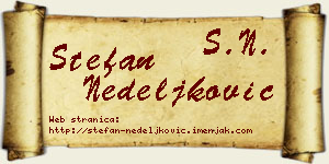 Stefan Nedeljković vizit kartica